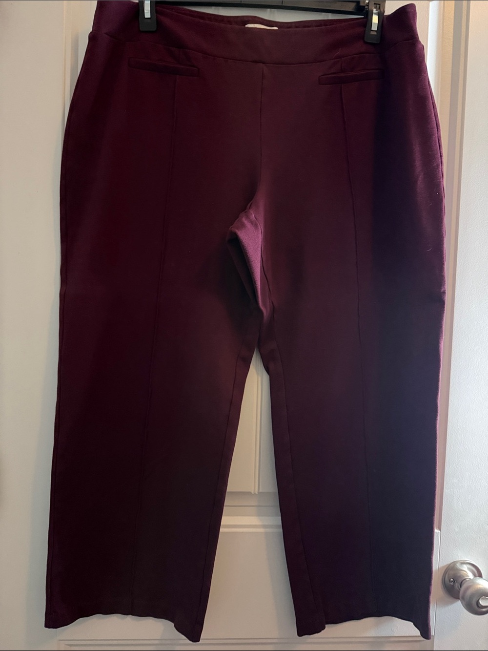 Cato Women's Burgundy Slim Straight Dress Pants